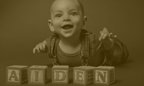 image of retouched photo of todler in a photo studio